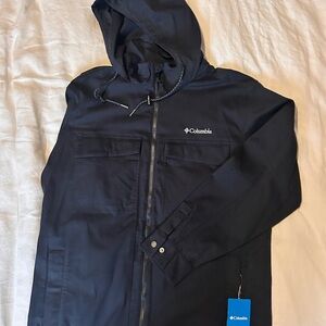 Columbia Men's Navy Hooded Raincoat